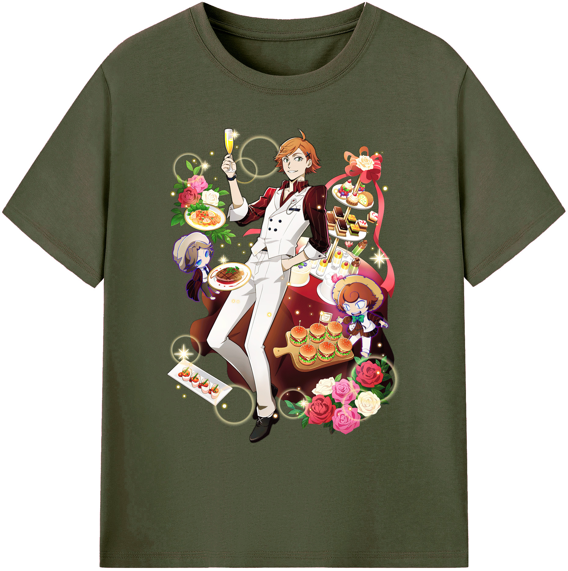 （画像用） 文豪ストレイドッグス Bungo Stray Dogs 綿100％ メンズ半袖Tシャツ｜肌触りやわらか＆通気性